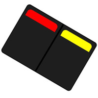 PIRI Sportec Red Yellow Card Set in a folder