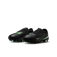 Nike Phantom 6 Low Pro (MG) Grass/Artificial Grass Football Boots Kids Black Bright Green