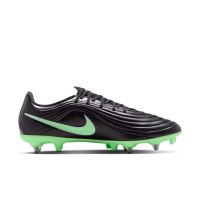 Nike Tiempo Academy Maestro (SG) IJzeren-Nop Voetbalschoenen Anti-Clog Zwart Felgroen Zilvergrijs