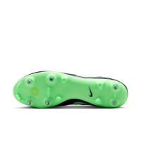 Nike Tiempo Academy Maestro (SG) IJzeren-Nop Voetbalschoenen Anti-Clog Zwart Felgroen Zilvergrijs