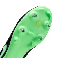 Nike Tiempo Academy Maestro (SG) IJzeren-Nop Voetbalschoenen Anti-Clog Zwart Felgroen Zilvergrijs