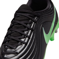 Nike Tiempo Academy Maestro (SG) IJzeren-Nop Voetbalschoenen Anti-Clog Zwart Felgroen Zilvergrijs