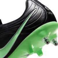 Nike Tiempo Academy Maestro (SG) IJzeren-Nop Voetbalschoenen Anti-Clog Zwart Felgroen Zilvergrijs