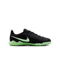 Nike Tiempo Maestro Club (TF) Turf Voetbalschoenen Kids Zwart Felgroen Zilvergrijs