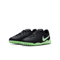Nike Tiempo Maestro Club (TF) Turf Voetbalschoenen Kids Zwart Felgroen Zilvergrijs