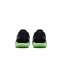 Nike Tiempo Maestro Club (TF) Turf Voetbalschoenen Kids Zwart Felgroen Zilvergrijs