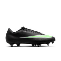 Nike Mercurial Vapor 17 Academy (SG) Iron Stud Anti-Clog Football Boots Black Bright Green Silver Grey