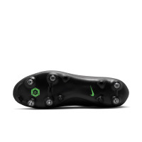 Nike Mercurial Vapor 17 Academy (SG) Iron Stud Anti-Clog Football Boots Black Bright Green Silver Grey