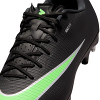 Nike Mercurial Vapor 17 Academy (SG) Iron Stud Anti-Clog Football Boots Black Bright Green Silver Grey