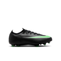 Nike Mercurial Vapor 17 Pro (FG) Gras Kids Football Boots Black Bright Green Silver Grey