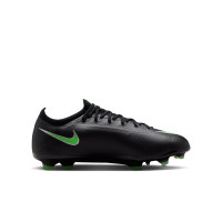 Nike Mercurial Vapor 17 Pro (FG) Gras Kids Football Boots Black Bright Green Silver Grey