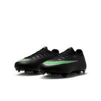 Nike Mercurial Vapor 17 Pro (FG) Gras Kids Football Boots Black Bright Green Silver Grey