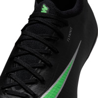 Nike Mercurial Vapor 17 Pro (FG) Gras Kids Football Boots Black Bright Green Silver Grey