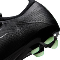 Nike Mercurial Vapor 17 Pro (FG) Gras Kids Football Boots Black Bright Green Silver Grey