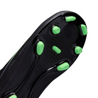 Nike Mercurial Superfly 11 Club (MG) Gras / Kunstgras Voetbalschoenen Peuters/Kleuters Zwart Felgroen Zilvergrijs