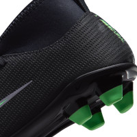 Nike Mercurial Superfly 11 Club (MG) Gras / Kunstgras Voetbalschoenen Peuters/Kleuters Zwart Felgroen Zilvergrijs