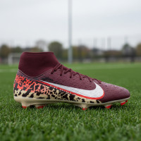 Nike Zoom Mercurial Academy Superfly 10 Gras / Kunstgras Voetbalschoenen (MG) Bordeauxrood Zilver Oranje