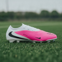 Nike Phantom 6 Low Pro (FG) Gras Voetbalschoenen Wit Felroze Zwart