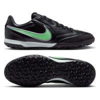 Nike Tiempo Ligera Pro (TF) Turf Football Boots Black Bright Green Silver Grey