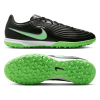Nike Tiempo Maestro Academy (TF) Turf Voetbalschoenen Zwart Felgroen Zilvergrijs
