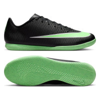Nike Mercurial Vapor 17 Club (IN) Zaalvoetbalschoenen Zwart Felgroen Zilvergrijs