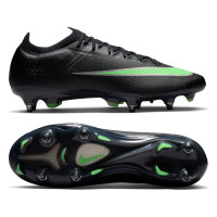 Nike Mercurial Vapor 17 Elite Voetbalschoenen IJzeren-Nop (SG) Zwart Felgroen Zilvergrijs