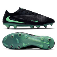 Nike Phantom 6 Low Elite (SG) Iron Stud Pro Player Boots Black Bright Green