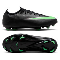 Nike Mercurial Vapor 17 Pro (FG) Gras Kids Football Boots Black Bright Green Silver Grey