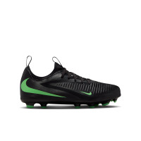 Nike Phantom 6 Low Academy (MG) Grass/Artificial Grass Football Boots Kids Black Bright Green