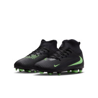Nike Phantom 6 High Club (MG) Grass/Artificial Grass Football Boots Kids Black Bright Green