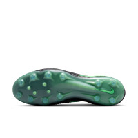 Nike Phantom 6 Low Elite (AG) Kunstgras Voetbalschoenen Zwart Felgroen
