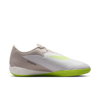 Nike Phantom 6 Low Academy (IN) Indoor Football Boots Grey Light Grey Black Lime