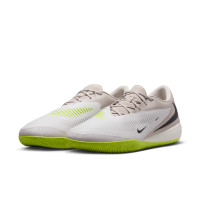 Nike Phantom 6 Low Academy (IN) Indoor Football Boots Grey Light Grey Black Lime