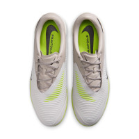 Nike Phantom 6 Low Academy (IN) Indoor Football Boots Grey Light Grey Black Lime