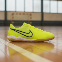 Nike Tiempo Legend Academy 10 Zaalvoetbalschoenen (IN) Kids Neongeel Zwart Oranje