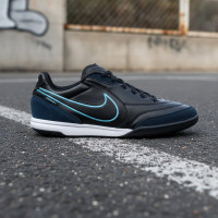 Nike Tiempo Street Gato Street Football Boots Black Obsidian Light Blue