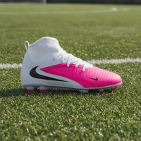 Nike Phantom 6 Club High (MG) Grass/Artificial Grass Football Boots Kids White Hot Pink Black