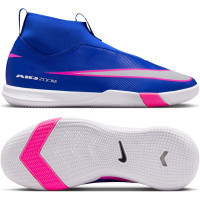 Nike Zoom Mercurial Superfly 10 Academy Laceless Futsal Boots (IN) Kids Blue White Hot Pink