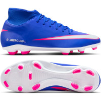 Nike Mercurial Club Superfly 10 Gras / Kunstgras Voetbalschoenen (MG) Blauw Wit Felroze