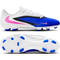 Nike Phantom 6 Club Low Gras / Kunstgras Voetbalschoenen (MG) Blauw Wit Felroze