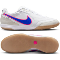 Nike Tiempo Straatvoetbalschoenen Streetgato Wit Blauw Felroze