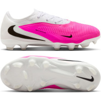 Nike Phantom 6 Pro Low (MG) Grass/Artificial Grass Football Boots Kids White Hot Pink Black