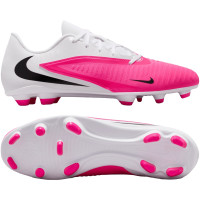 Nike Phantom 6 Low Club (MG) Grass/Artificial Grass Football Boots White Hot Pink Black