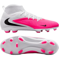 Nike Phantom 6 Club High (MG) Grass/Artificial Grass Football Boots White Hot Pink Black