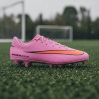 Nike Zoom Mercurial Vapor Academy 16 IJzeren-Nop Voetbalschoenen (SG) Anti-Clog Roze Felrood Lichtblauw