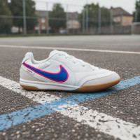Nike Tiempo Straatvoetbalschoenen Streetgato Kids Wit Blauw Felroze