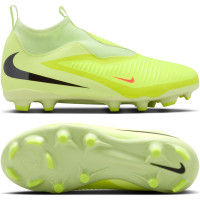 Nike Phantom 6 Academy High Laceless Grass/Artificial Grass Football Boots (MG) Kids Yellow Orange Black