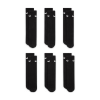 Nike Everyday Crew 6-Pack Kids Socks Black White