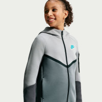 Nike Tech Fleece Trainingspak Kids Grijs Donkergrijs Zwart Lichtblauw