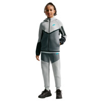 Nike Tech Fleece Trainingspak Kids Grijs Donkergrijs Zwart Lichtblauw